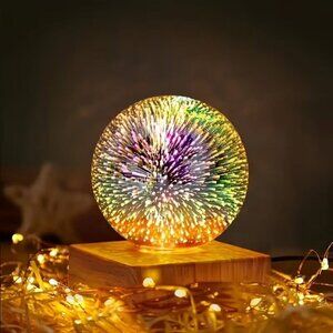 3D Fireworks Night Light Creative Romantic Starry Sky Light.